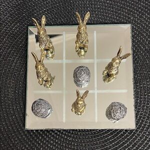 Gold and Silver Tic-Tac-Toe Set